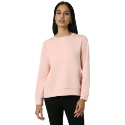 Van Heusen Peach Cotton Plain Sweatshirts-picture-45