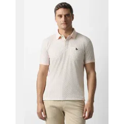 Van Heusen Peach Cotton Regular Fit Printed T-Shirt-picture-29