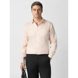Van Heusen Peach Cotton Regular Fit Shirt-picture-27