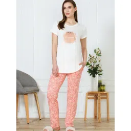 Van Heusen Peach Printed Lounge Pants-picture-20