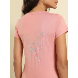 Van Heusen Peach Printed Sleep Tee image 5