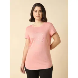 Van Heusen Peach Relaxed Fit Printed Night T-Shirt-picture-27