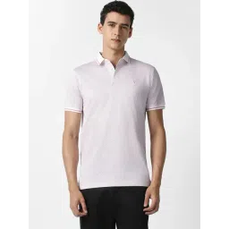 Van Heusen Pink Cotton Regular Fit Printed Polo T-Shirt-picture-21