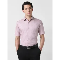 Van Heusen Pink Cotton Regular Fit Printed Shirt-picture-29