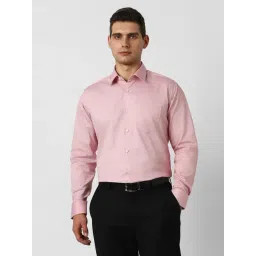 Van Heusen Pink Cotton Regular Fit Printed Shirt-picture-13