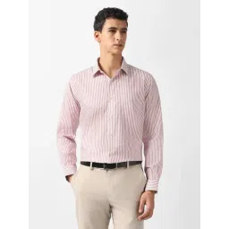 Van Heusen Pink Cotton Regular Fit Striped Shirt-picture-23