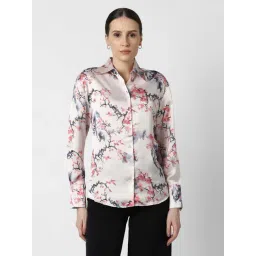 Van Heusen Pink Regular Fit Floral Print Shirt-picture-35