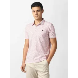Van Heusen Pink Regular Fit Striped Polo T-Shirt-picture-13