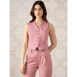 Van Heusen Pink Regular Fit Waistcoat-picture-34