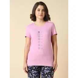 Van Heusen Pink Relaxed Fit Printed Night T-Shirt-picture-26