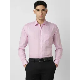 Van Heusen Pink Slim Fit Striped Shirt-picture-36