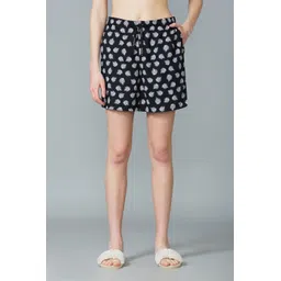 van heusen Printed Women Dark Blue Regular Shorts-picture-27