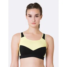 Van Heusen Proactive Women ColourBlocked Anti Bacterial Wireless Racerback Sports Bra-picture-19