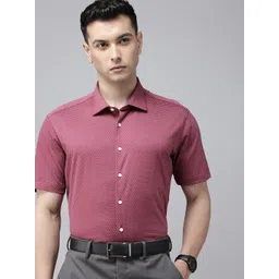 Van Heusen Pure Cotton Geometric Printed Slim Fit Formal Shirt-picture-19