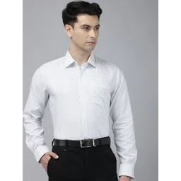 Van Heusen Pure Cotton Slim Fit Checked Formal Shirt-picture-23