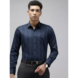 Van Heusen Pure Cotton Slim Fit Opaque Striped Formal Shirt-picture-31
