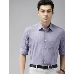 Van Heusen Pure Cotton Slim Fit Self-Design Striped Formal Shirt-picture-10
