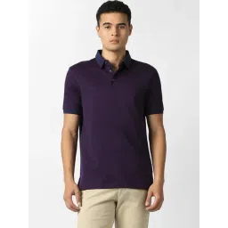 Van Heusen Purple Cotton Regular Fit Polo T-Shirt-picture-47