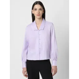 Van Heusen Purple Cotton Regular Fit Shirt-picture-16