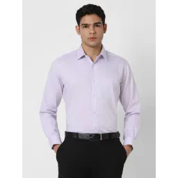 Van Heusen Purple Cotton Regular Fit Striped Shirt-picture-17