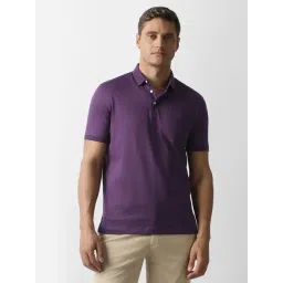 Van Heusen Purple Cotton Regular Fit T-Shirt-picture-37