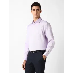 Van Heusen Purple Regular Fit Striped Shirt image 3