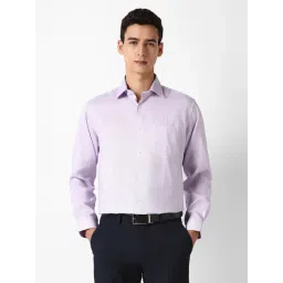 Van Heusen Purple Regular Fit Striped Shirt image 1