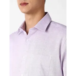 Van Heusen Purple Regular Fit Striped Shirt image 4