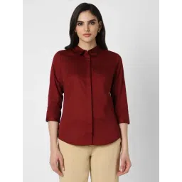 Van Heusen Red Cotton Formal Shirt-picture-36