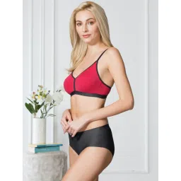 Van Heusen Red Cotton Minimizer Bra image 3