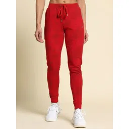 Van Heusen Red Cotton Printed Mid Rise Sports Joggers-picture-30