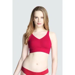 Van Heusen Red Non Wired Non Padded Minimizer Bra-picture-26