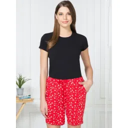 Van Heusen Red Printed Lounge Shorts-picture-23