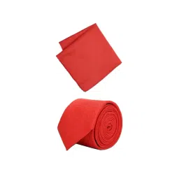 Van Heusen Red Printed Tie with Pocket Square-picture-45