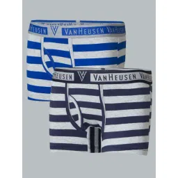 Van Heusen Regular Fit Colour Fresh Ultra Soft Striped Trunks - Pack of 2 - KDS01 , KDS05-picture-36