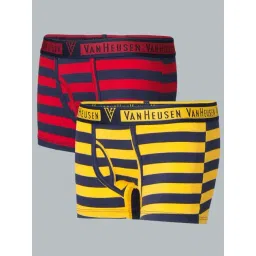Van Heusen Regular Fit Colour Fresh Ultra Soft Striped Trunks - Pack of 2 - KDS04 , KDS02-picture-16
