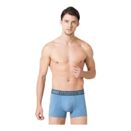 Van Heusen Regular Fit Denim Jacquard Waistband Plush Back Elasticized Waistband Trunks - Navy-picture-13