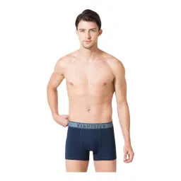 Van Heusen Regular Fit Denim Jacquard Waistband Plush Back Elasticized Waistband Trunks - Navy-picture-25