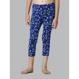 Van Heusen Relaxed Fit High Rise Ultra Soft Allover Print Capri Pants - Blue Bloom AOP-picture-10