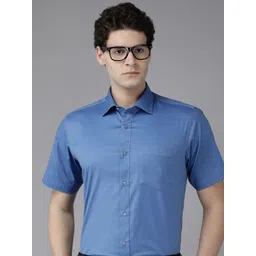 Van Heusen Self Design Custom Fit Pure Cotton Formal Shirt-picture-26