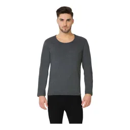Van Heusen Skinny Fit Warmtech Full Sleeve Solid Thermal Top - Charcoal-image-42