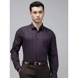 Van Heusen Slim Fit Checked Formal Shirt-picture-34