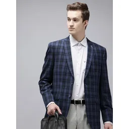 Van Heusen Slim Fit Checked Single-Breasted Formal Blazers-picture-13