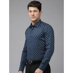Van Heusen Slim Fit Floral Printed Pure Cotton Formal Shirt-picture-14