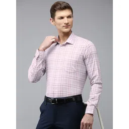 Van Heusen Slim Fit Opaque Checked Formal Shirt-picture-21