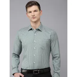 Van Heusen Slim Fit Opaque Checked Formal Shirt-picture-10