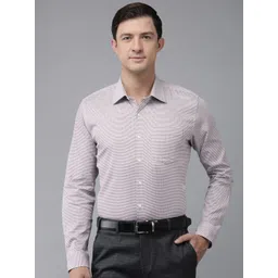 Van Heusen Slim Fit Textured Self Design Pure Cotton Formal Shirt-picture-29