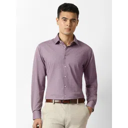 Van Heusen Slim Fit Textured Spread Collar Formal Shirt-picture-35
