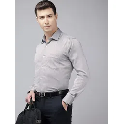Van Heusen Smart Self Design Textured Pure Cotton Formal Shirt-picture-23