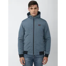 Van Heusen Sport Blue Regular Fit Hooded Jacket-picture-35